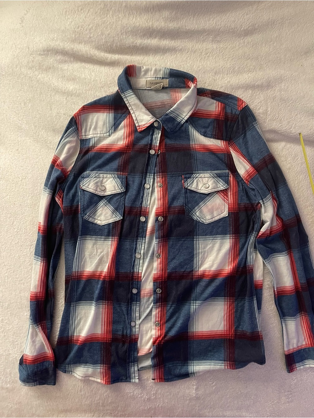 Passport Red, Blue & White Plaid Button-Down Shirt